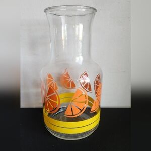Vintage Libbey Orange Juice Carafe Pitcher Glass